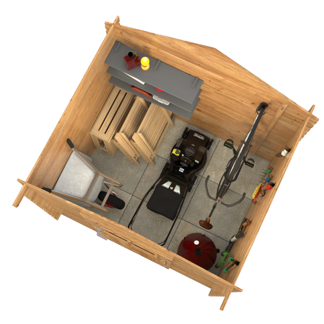 CASETTA IN LEGNO IMPREGNATO PAOLA CM. 206X176 LOSA LEGNAMI